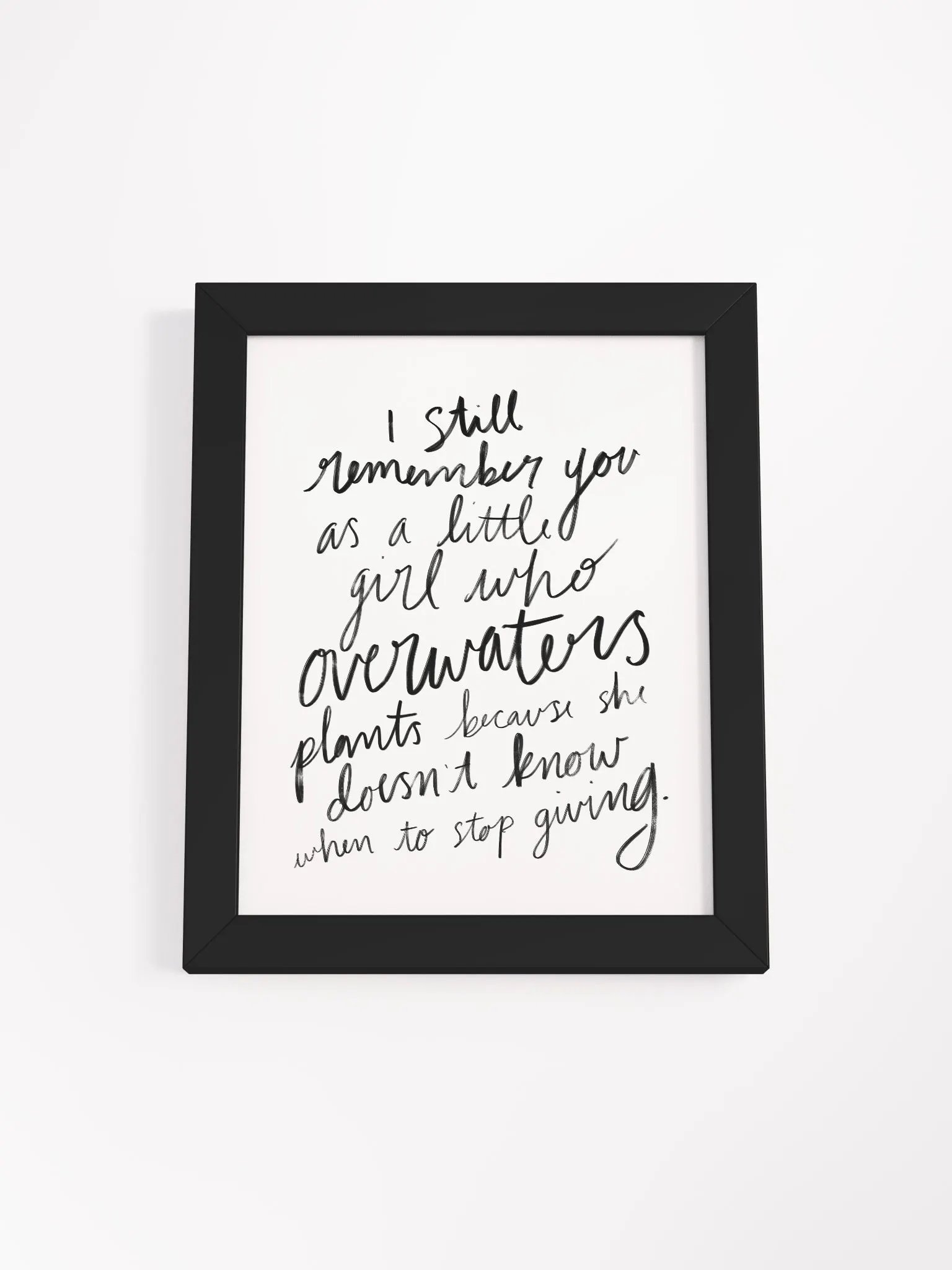 Overwatering Plants Framed Art Print product image (1)