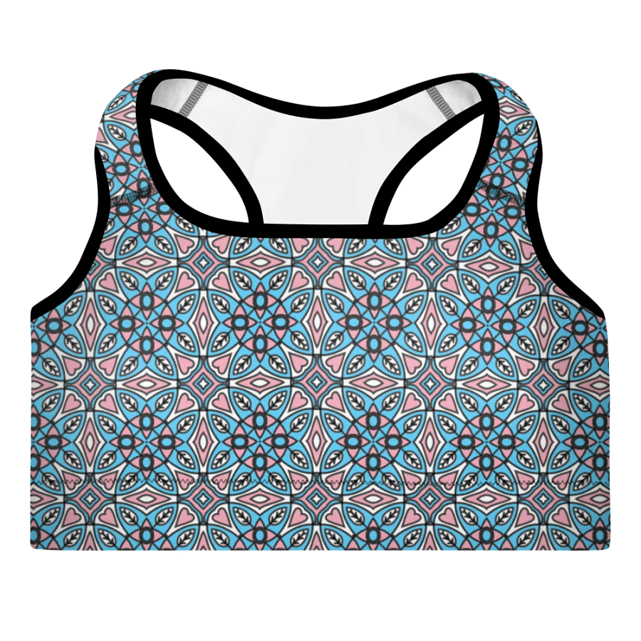 Trans Abstract (1) - Padded Sports Bra product image (3)