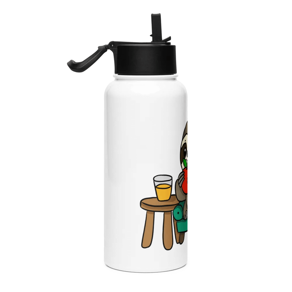 Stainless Steel Water bottle With Straw - Eating product image (4)