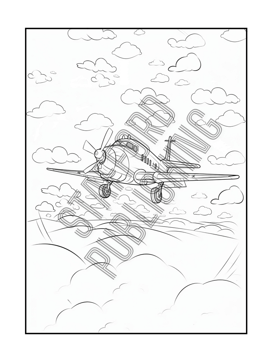 Boys & Girls Transportation Coloring Book Printable Version product image (5)