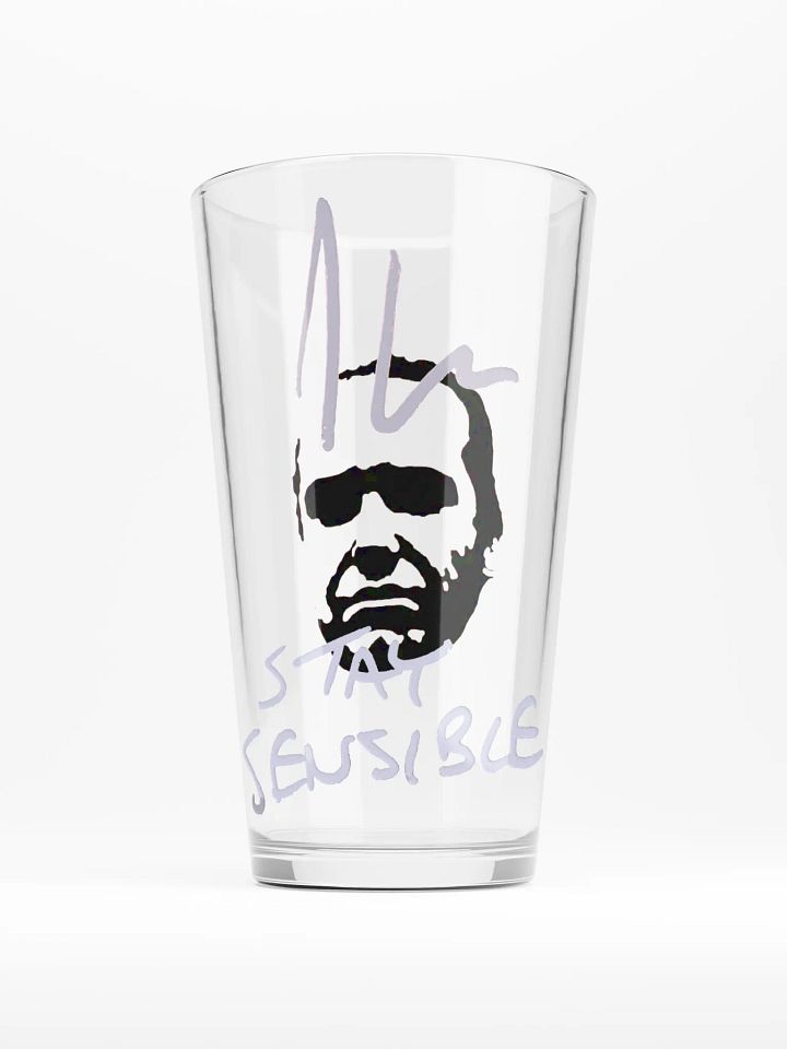 Jon Hare Stay Sensible Shaker Pint Glass product image (1)