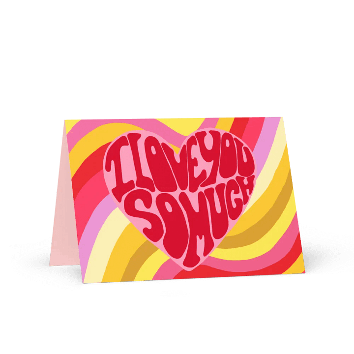 I Love You So Much retro landscape greeting card product image (1)