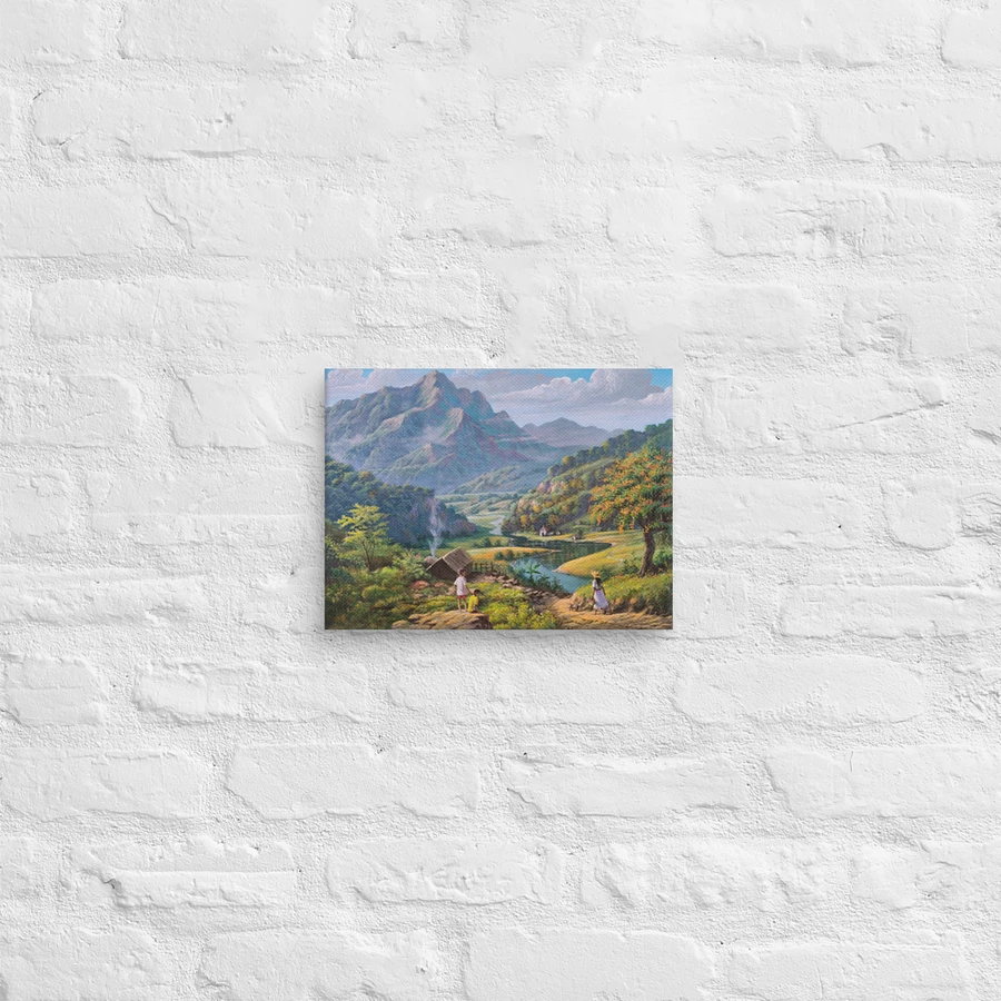 Canvas Print - Overlooking Village with a Church Painting by JMLisondra product image (17)