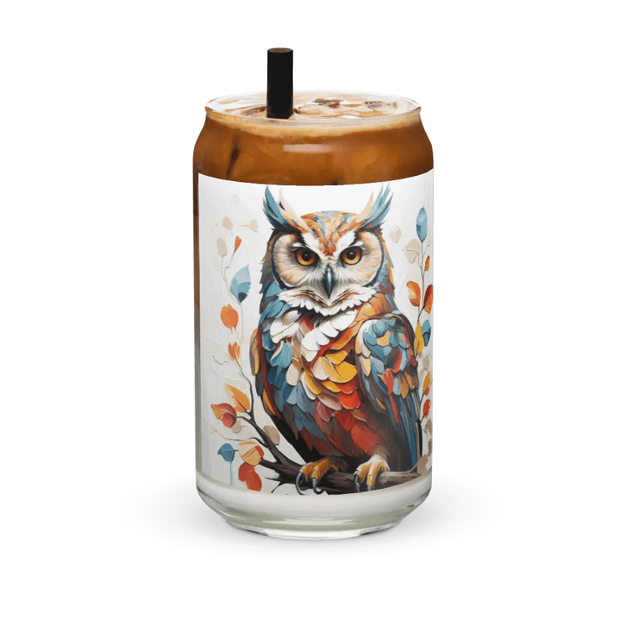 Radiant Feathers Glass Can Sipper product image (12)