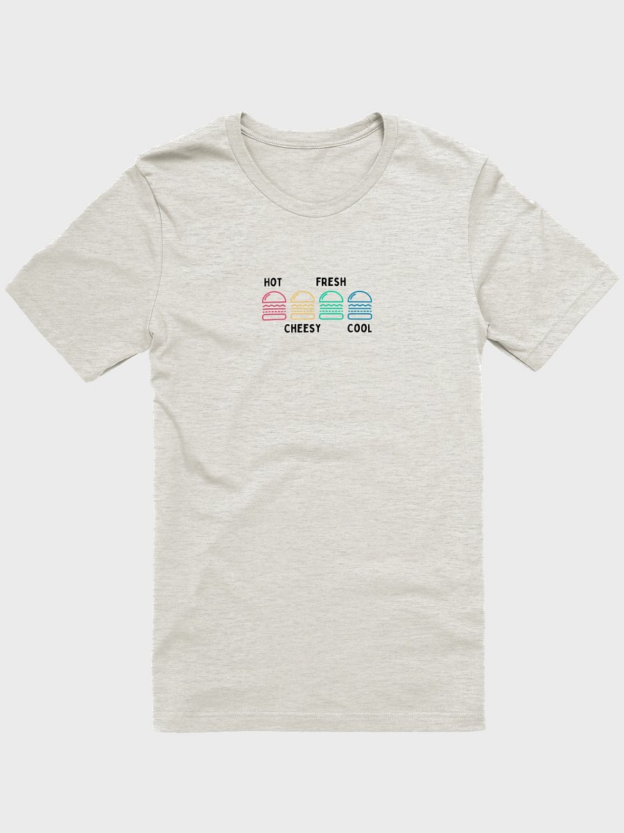 Hot, Cheesy, Fresh & Cool — Color Pop Burger T-Shirt product image (73)