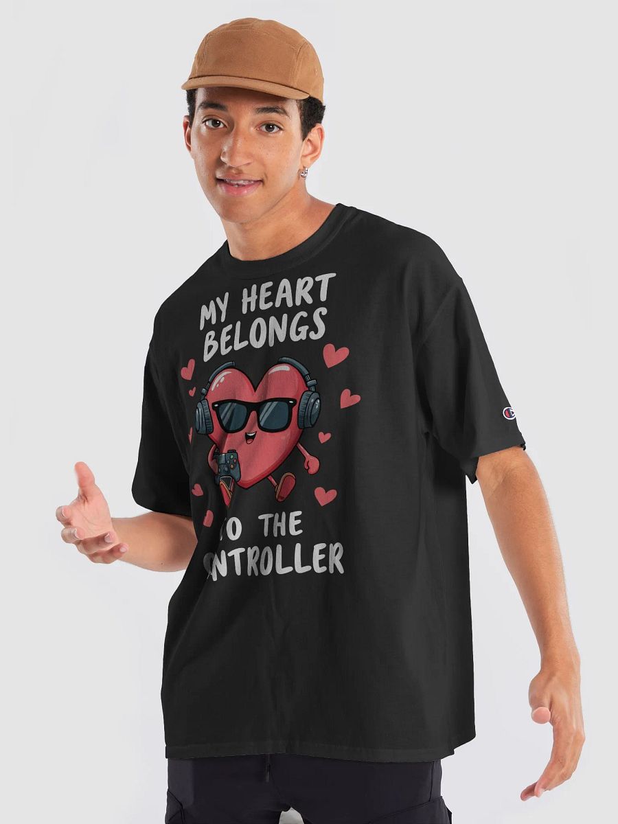My Heart Belongs to the Controller - Funny Valentine's Gamer T-Shirt product image (23)