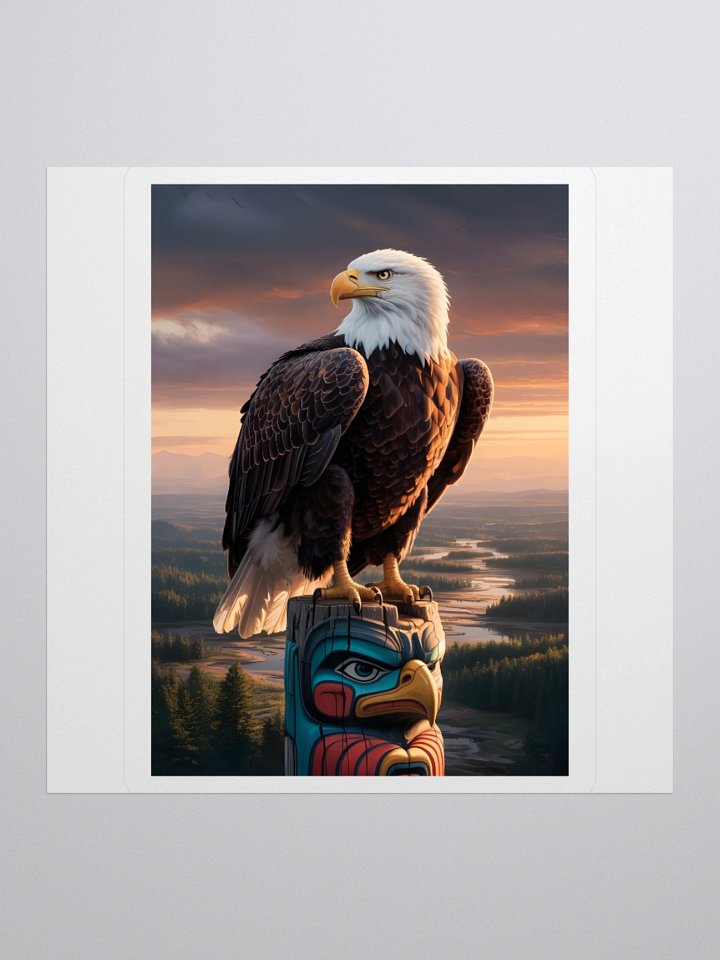 Eagle Totem Sticker - Exclusive Vinyl Design with Cultural Elegance product image (2)