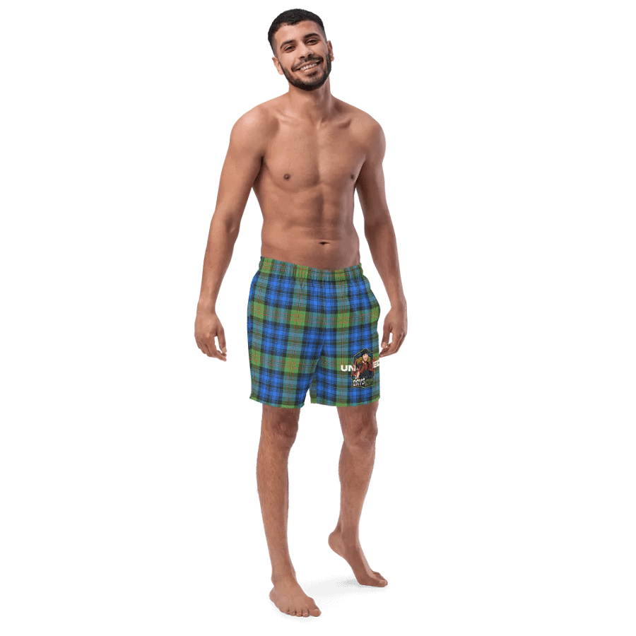 Unravelled Tartan Paradise Swim Trunks product image (3)