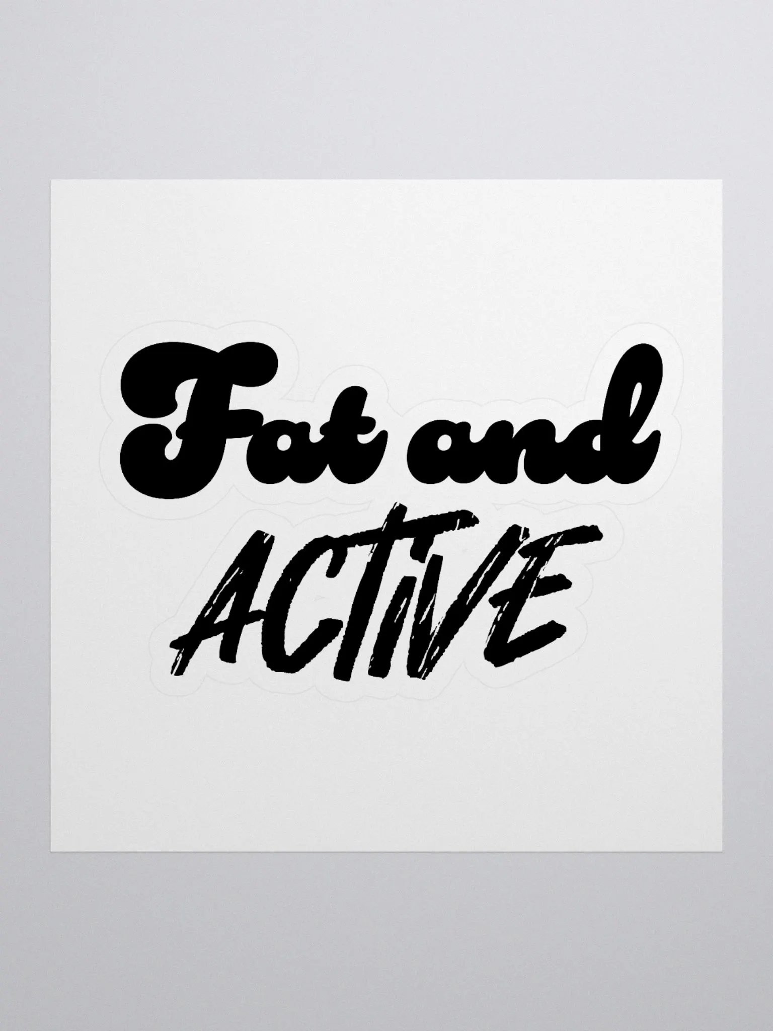 Fat and Active Sticker product image (1)