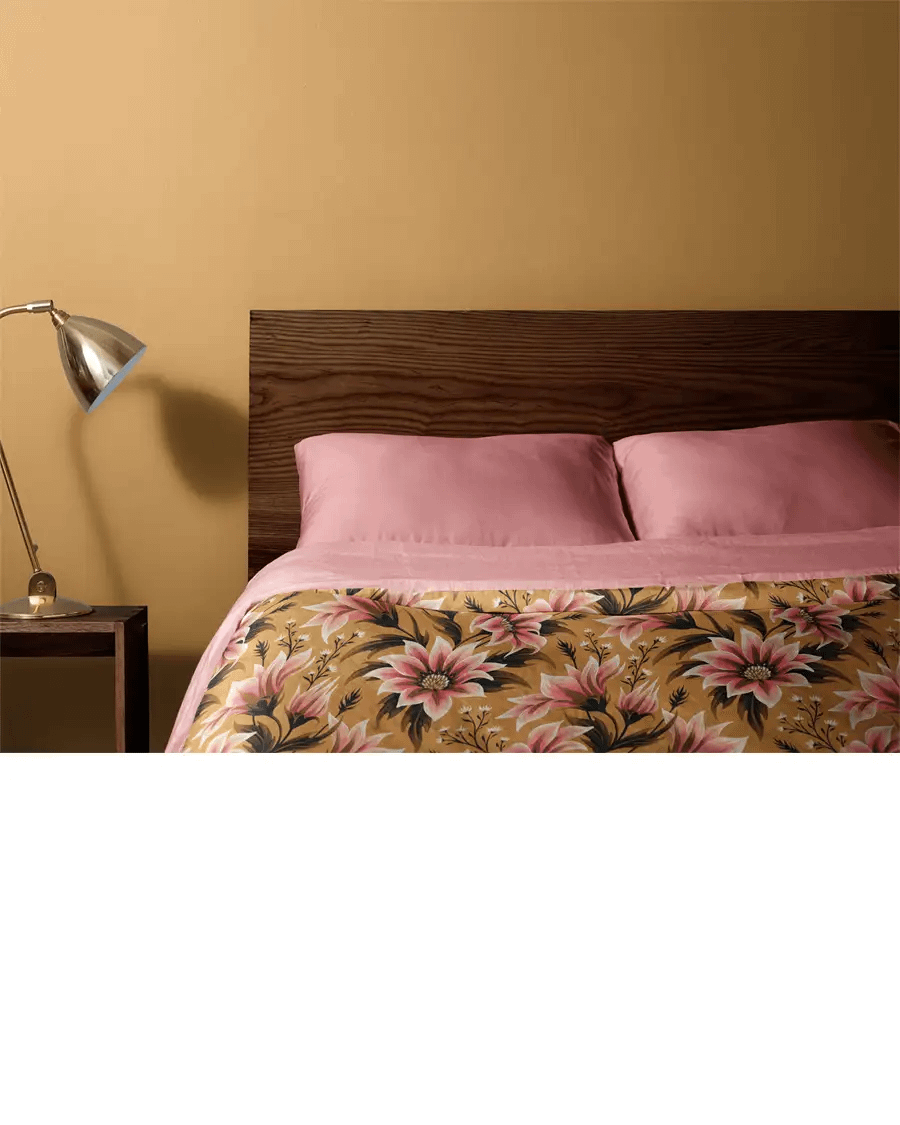 Wallpaper & Bedding Mockup with Wooden Headboard product image (5)
