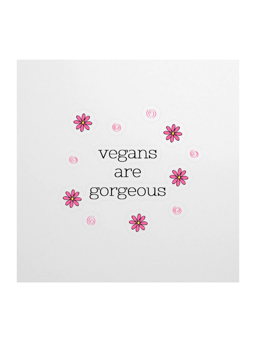 “Vegans Are Gorgeous” Fun Sticker product image (1)