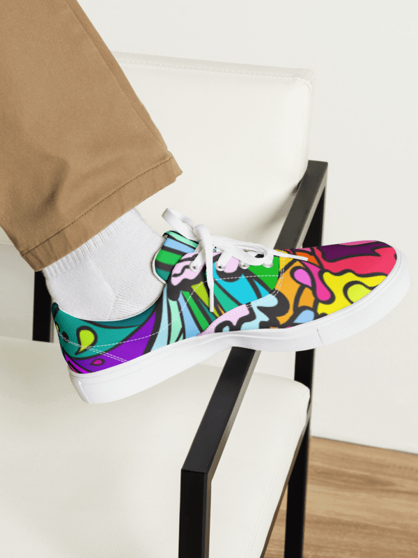 Swirls of Nature Men's Canvas Shoes - Wave at Sunset product image (9)