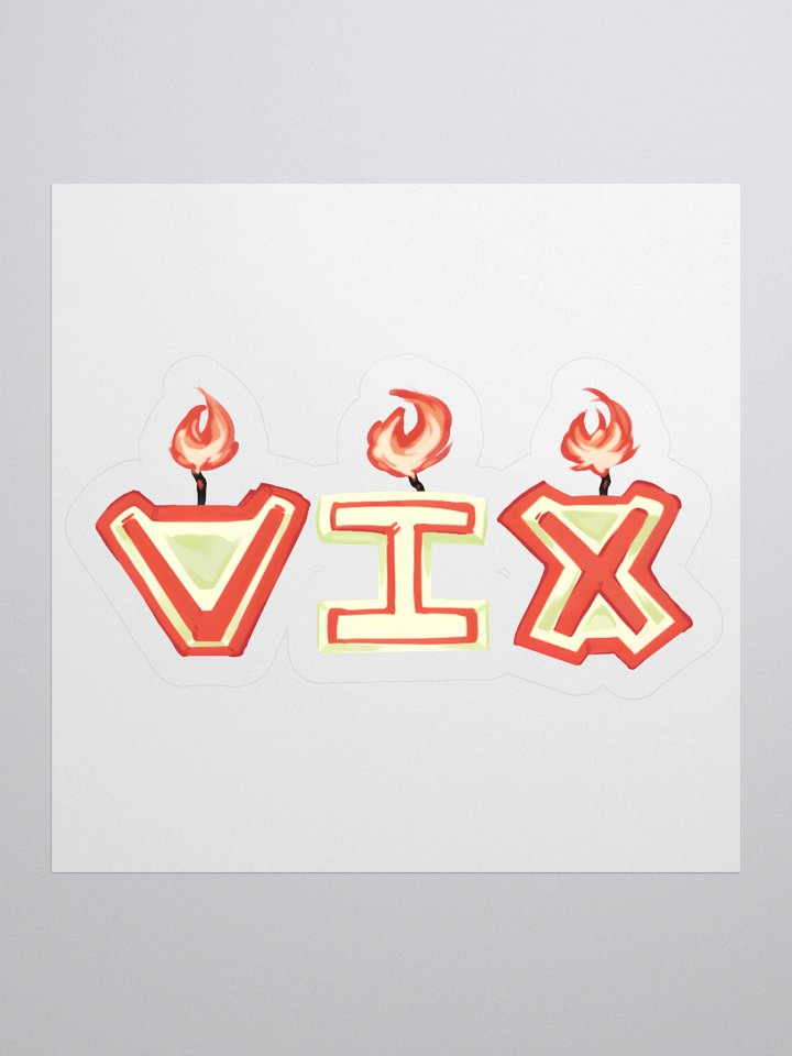 "VIX" Candles Sticker product image (1)