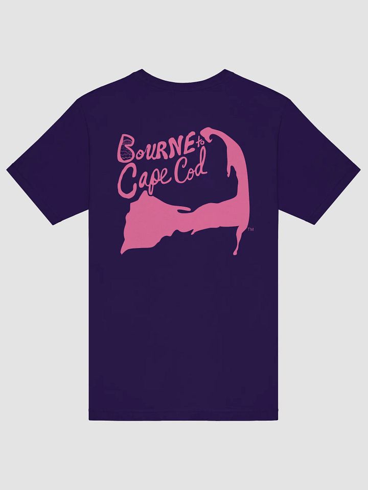 Women's | BOURNE to Cape Cod™ | Supersoft T-Shirt by Bella+Canvas | Brilliant Rose Pink Logo on Jewel Tone Colors product image (11)