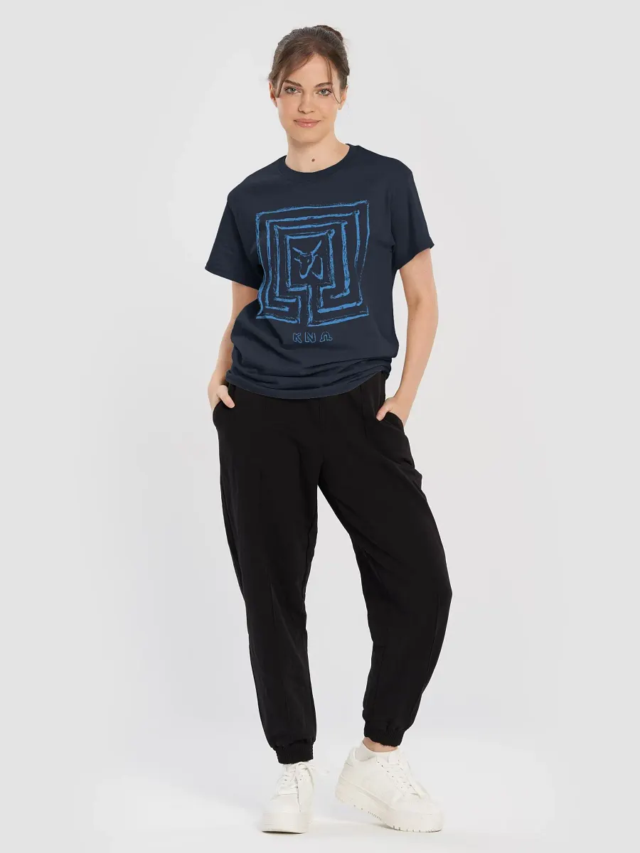 Minotaur in Knossos Labyrinth Cretan Art from 3th Century BC, Navy and White T-Shirt product image (4)