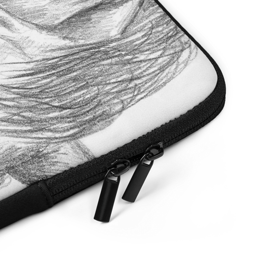 Thoroughbred horse scritching laptop sleeve product image (4)
