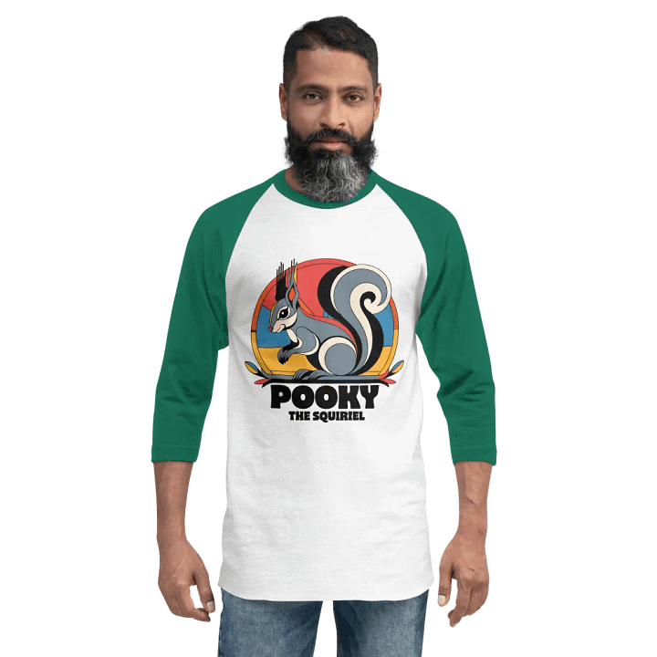 Geometric Squirrel Raglan Tee product image (2)