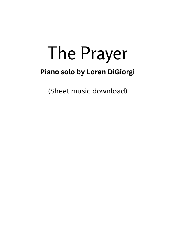 The Prayer (sheet music download) product image (1)