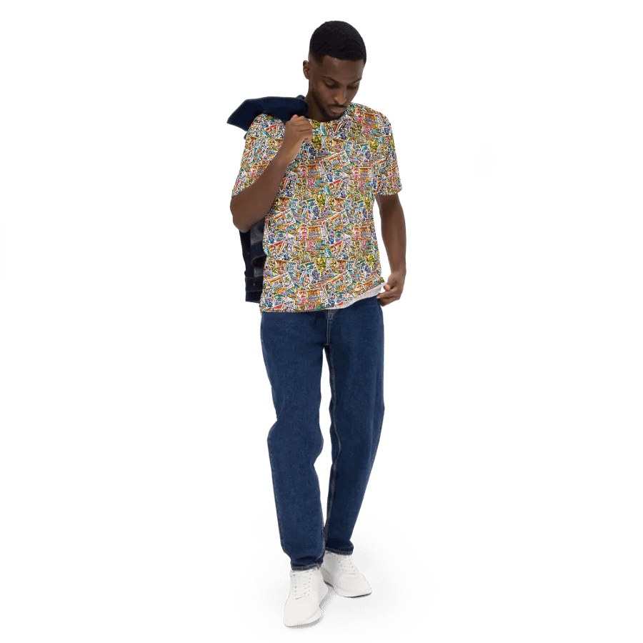 Jugoslovenski inflatorni dinar 1993 (Kolaž/mozaik) All-Over Print Crew Neck T-Shirt product image (5)