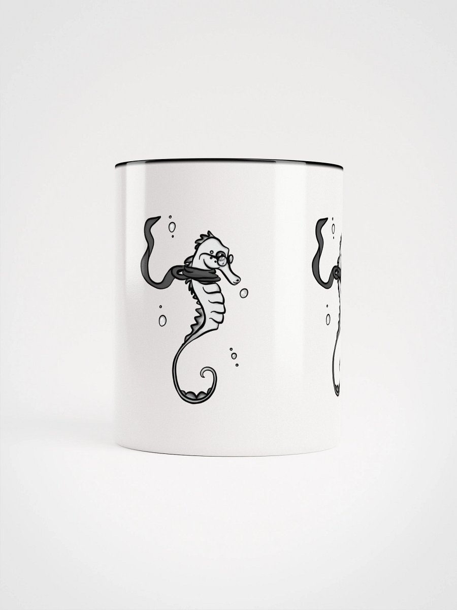 Whimsical Nerdy Seahorse Contrast Color Ceramic Mug product image (26)