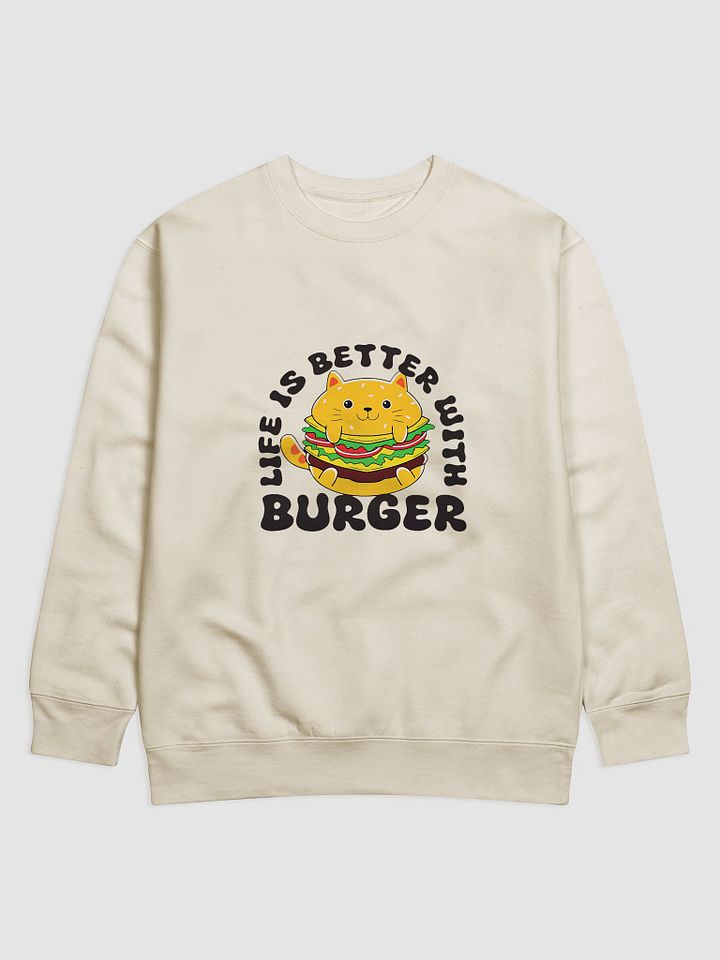 Happy Burger Cat Sweatshirt product image (1)