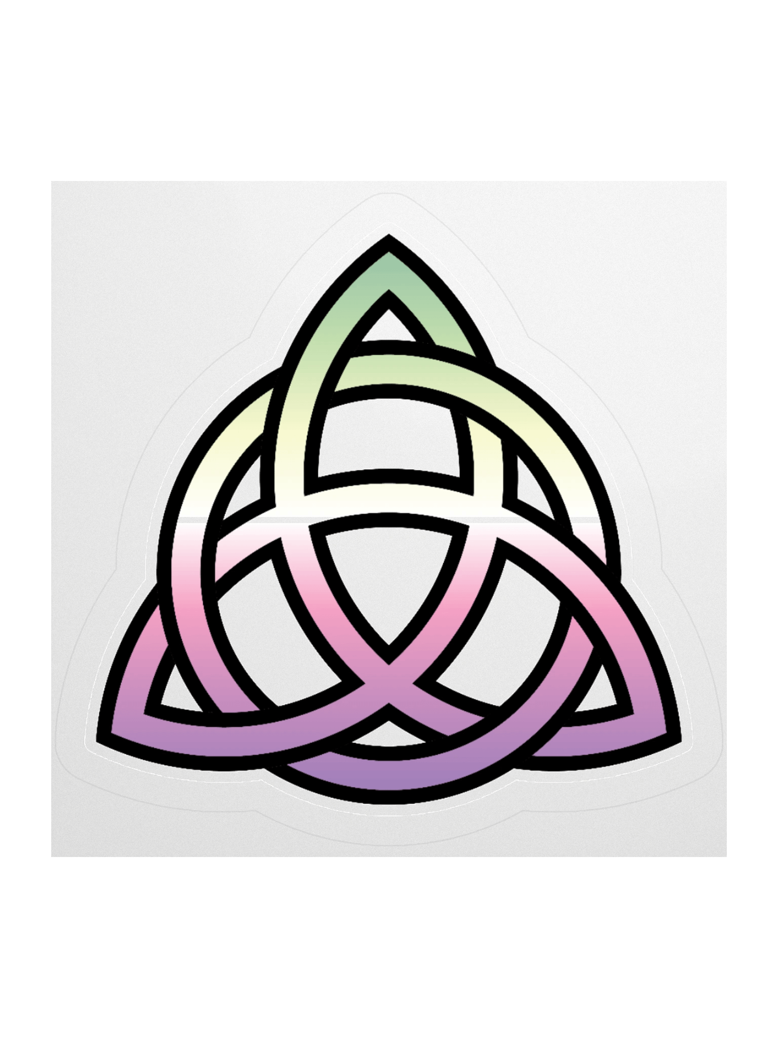 Genderfae Pride Gradient Celtic Knot Sticker product image (1)