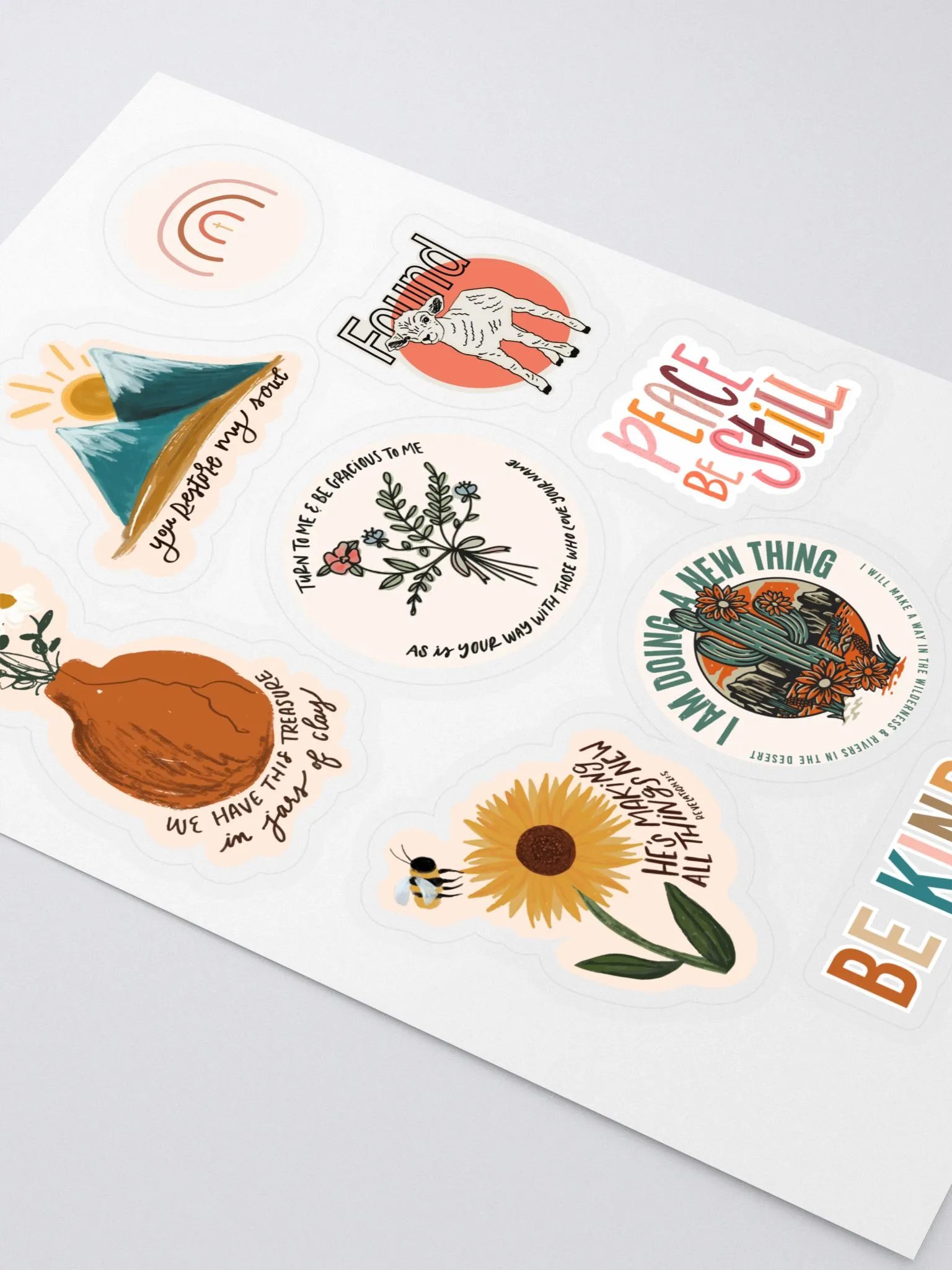 8.5 in x 6 Sticker Sheet - 10 Original Artwork Stickers product image (2)