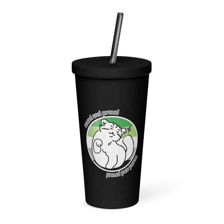 Round and Proud Manul Pride Aromantic Version - Insulated Tumbler product image (1)