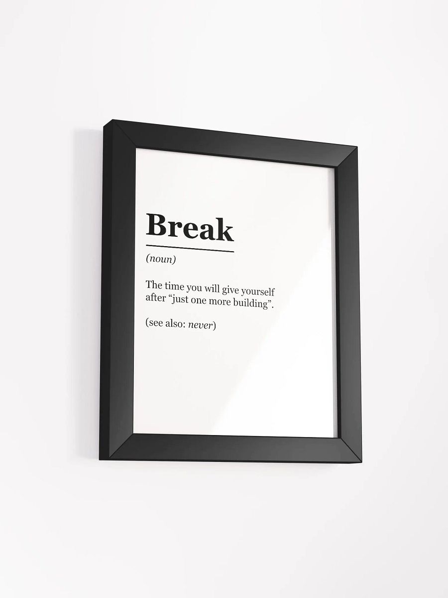 "Break: Defined" Framed Poster product image (2)