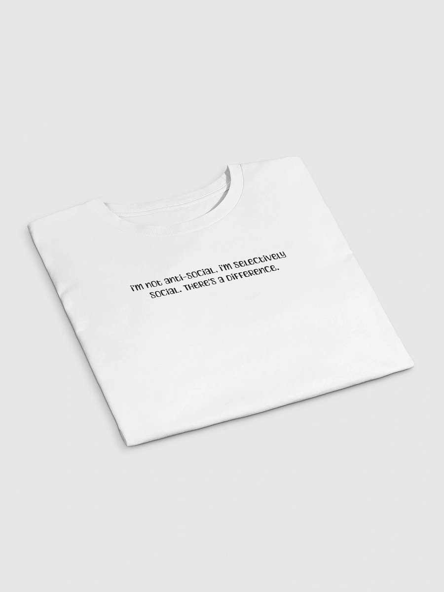 Relatable Introvert Humor Y2K Crop Top - Selectively Social Baby Tee product image (17)