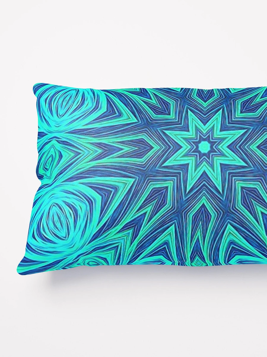 Blue Ice Fractal Kaleidoscope Throw Pillow product image (7)