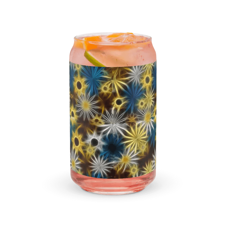 Glowing Daisies Can Shaped Glass product image (37)