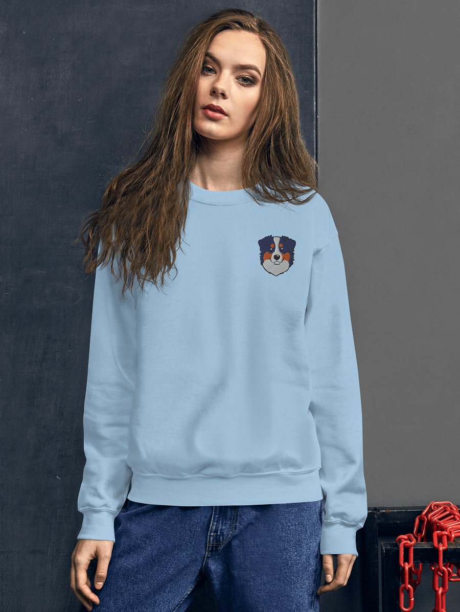 Stylized Australian Shepherd Dog Face Sweatshirt product image (3)