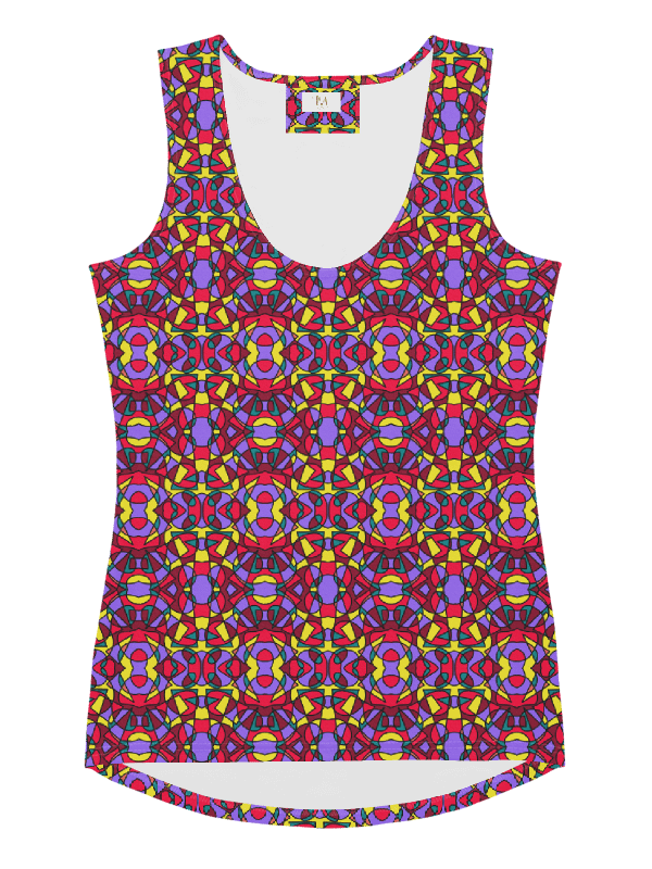 Retro Circus Ticket – All-Over Print Women’s Tank Top for Yoga and Workout product image (5)