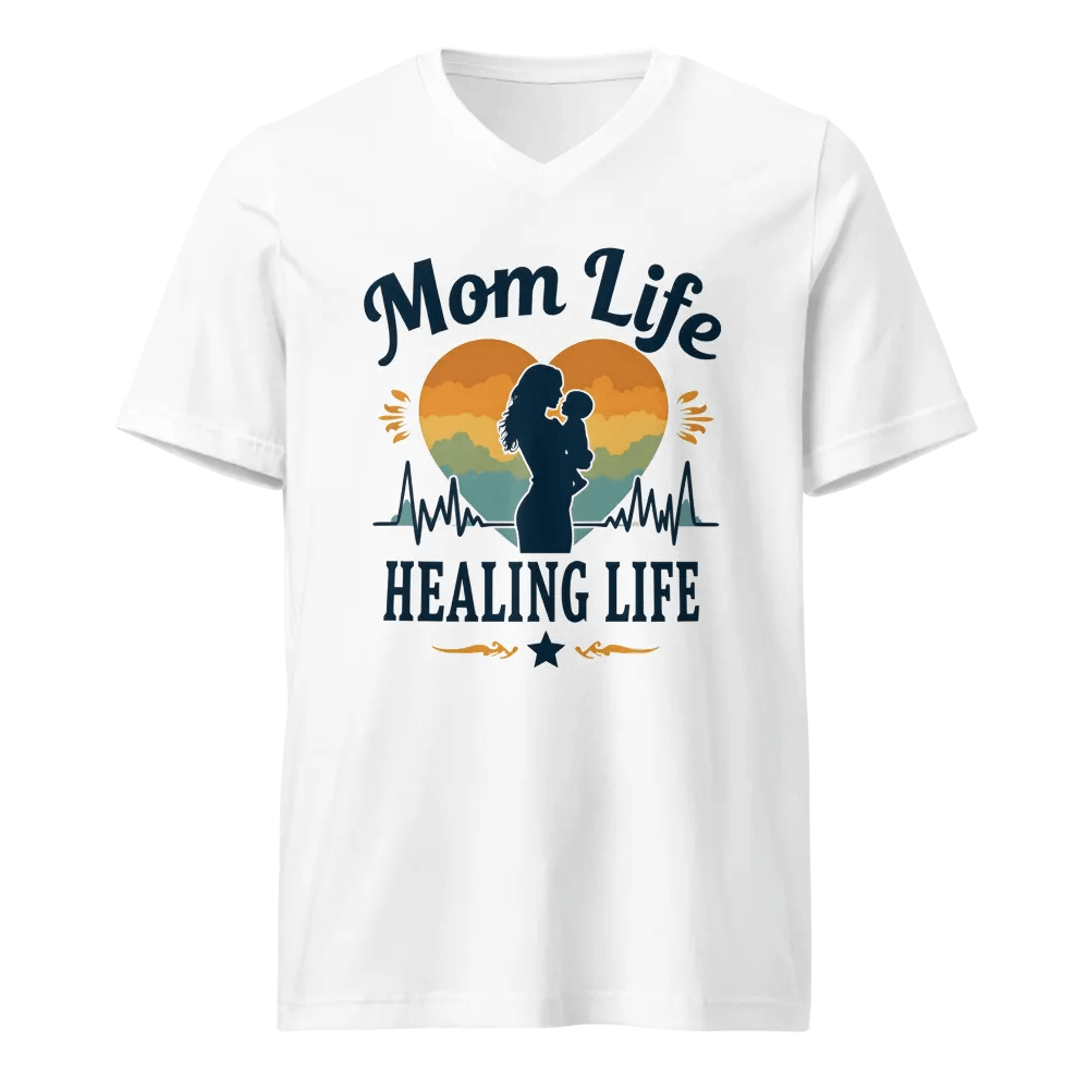 Sunset Mom Life V-Neck Tee product image (1)