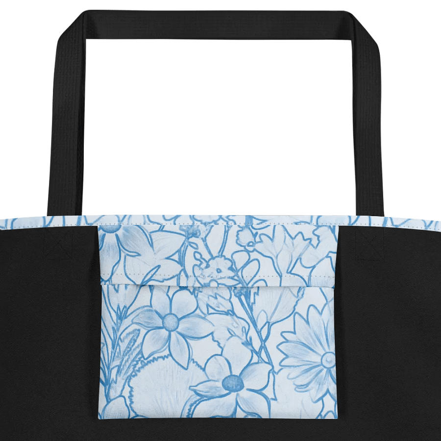Line art Light blue and Dark blue Floral/All-Over Print Scrunchie by Sublicolor product image (4)