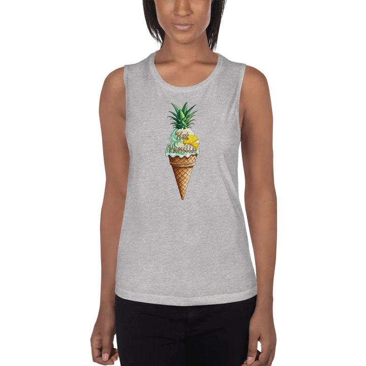 Not Vanilla Ice-cream cone flowy tank shirt product image (13)