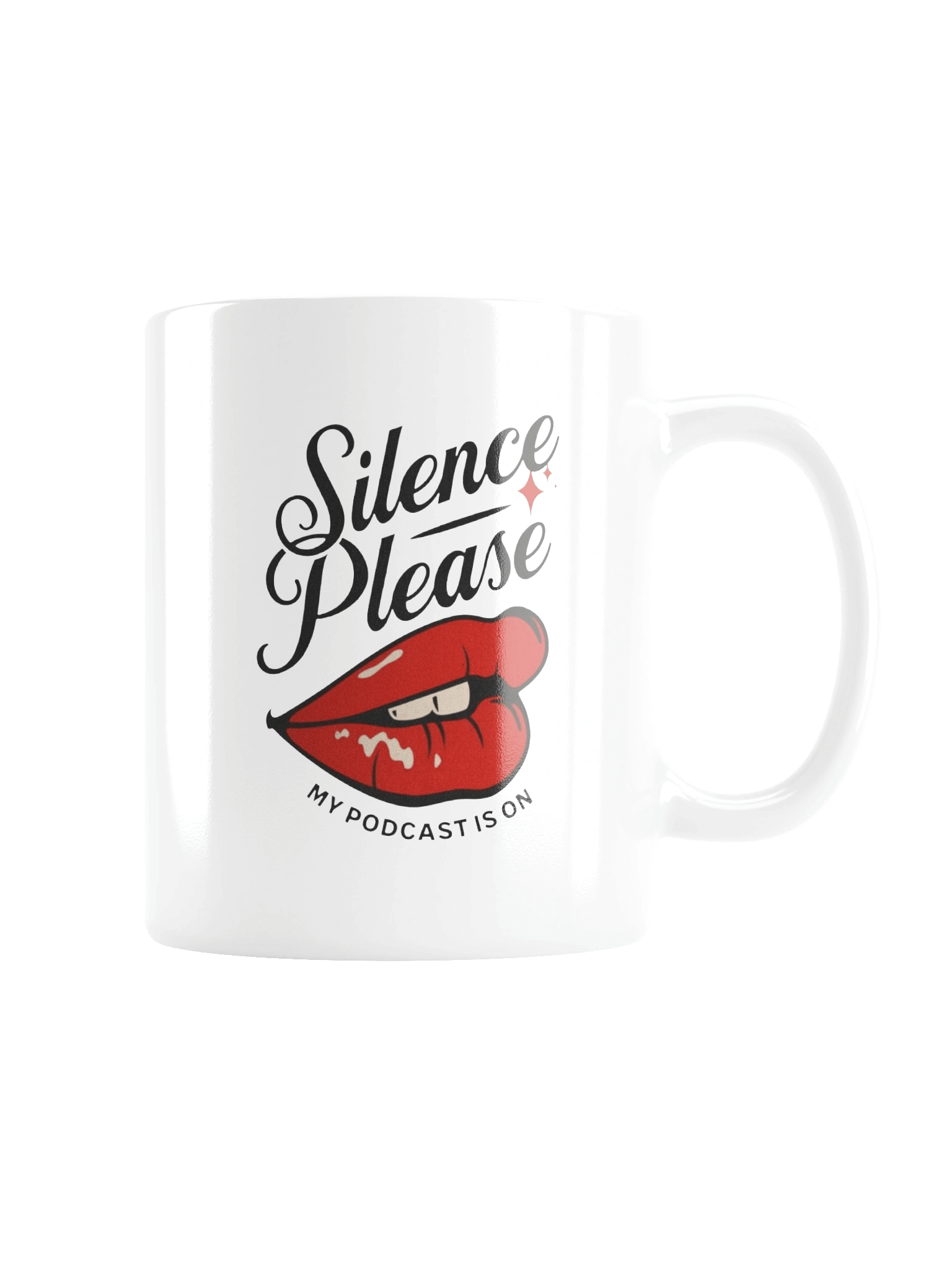 Silence Please Red Lips Mug product image (6)