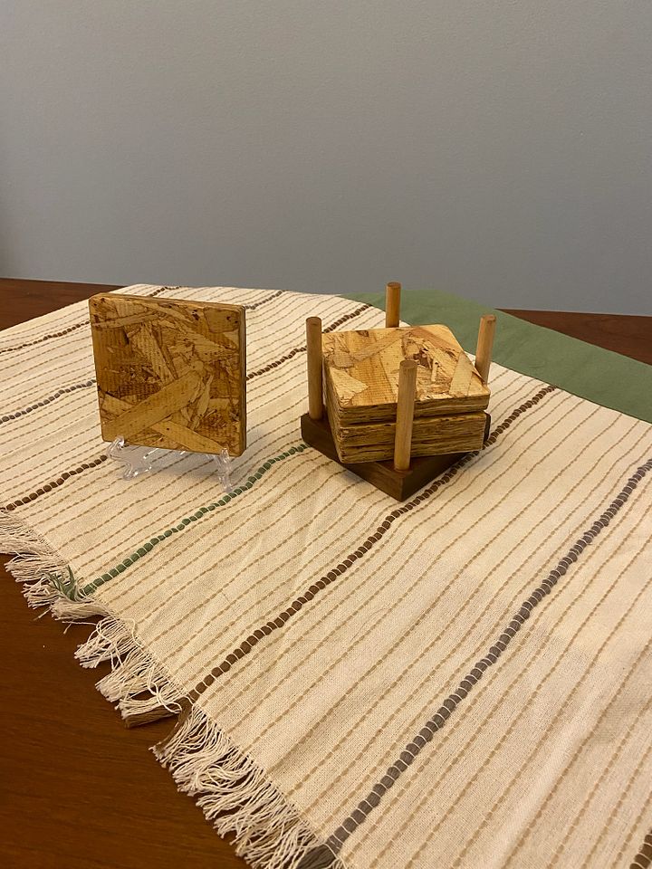 OSB Plywood Coasters with Base - v1 product image (2)