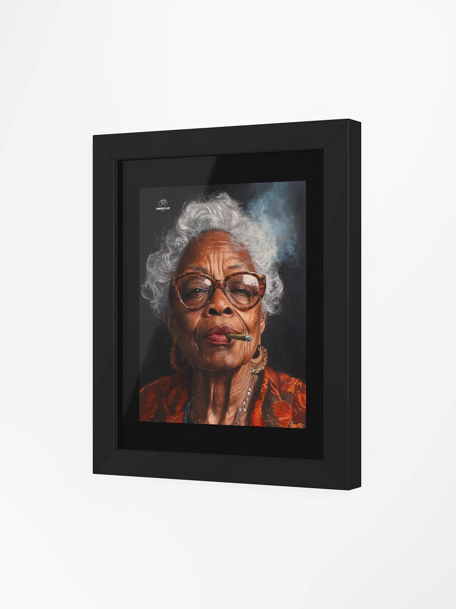 Cool Black Grandma Smoking Blunt Framed Poster product image (10)
