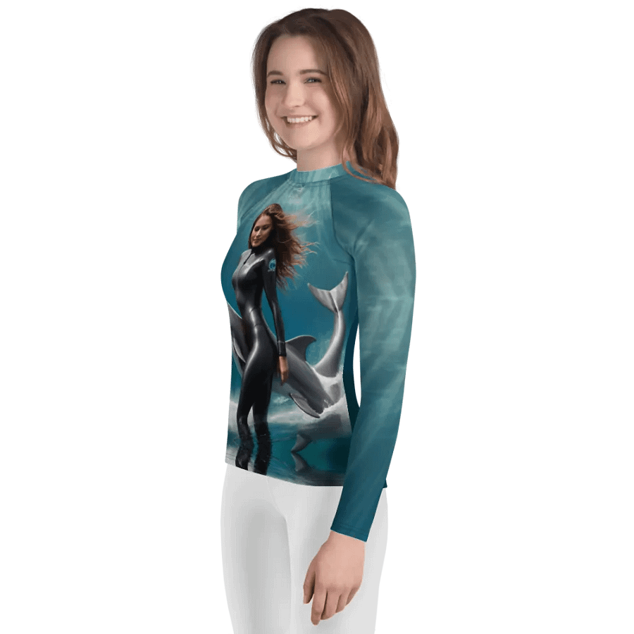 Youth Rash Guard in sea product image (3)