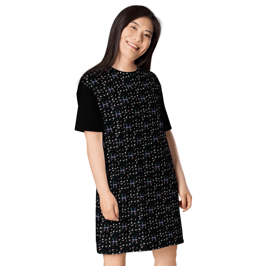 Pisces, Pastel Pisces Glyph, Tee Dress product image (4)