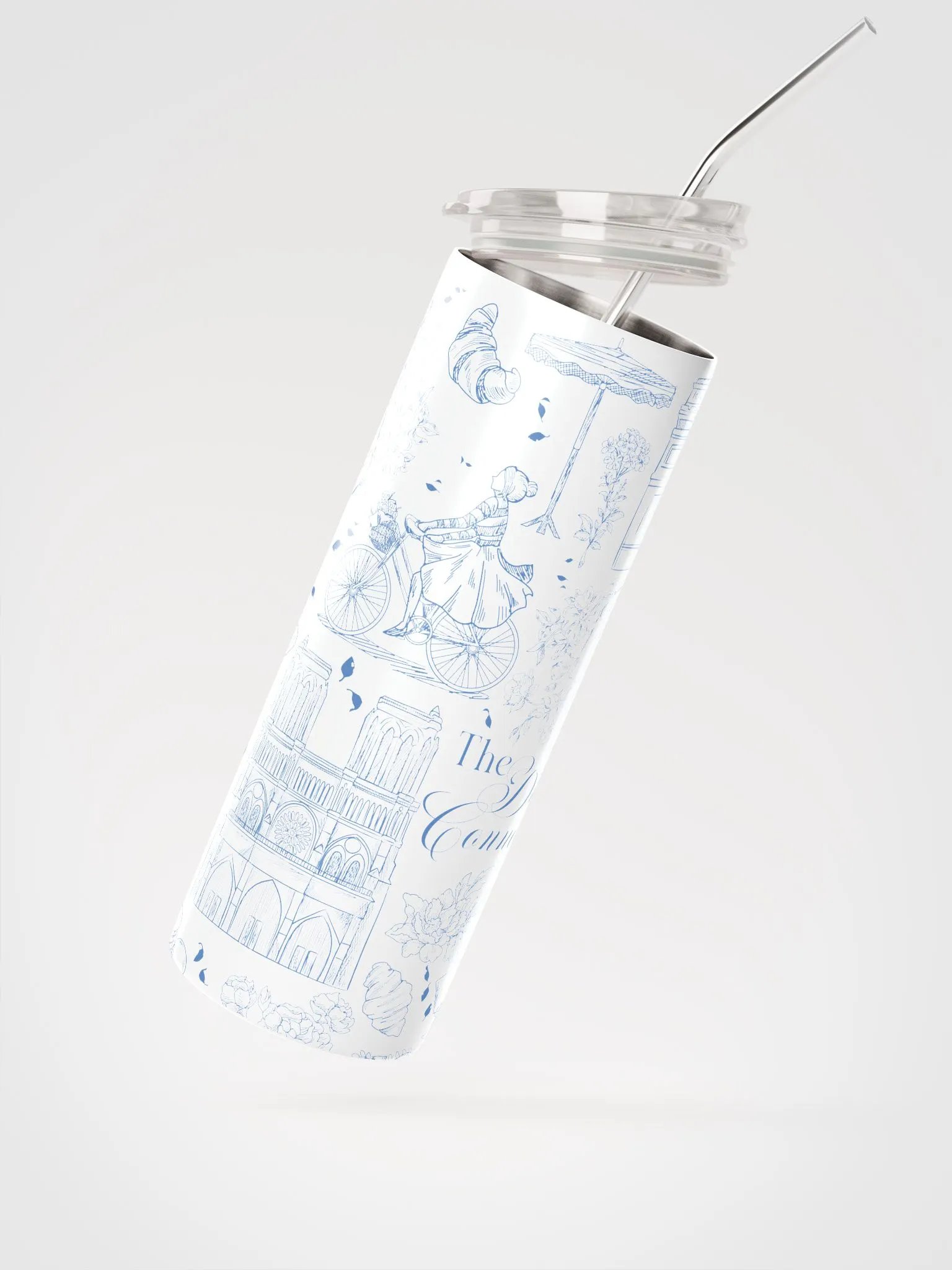 Parisian Toile Tumbler with Straw product image (2)
