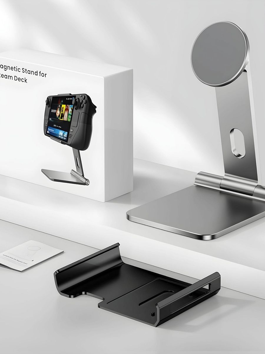 Antank Foldable Magnetic Stand Compatible with Steam Deck & Mag-Safe, Portable iPhone Stand Holder for Desk Phone Stand for Steam Deck product image (2)