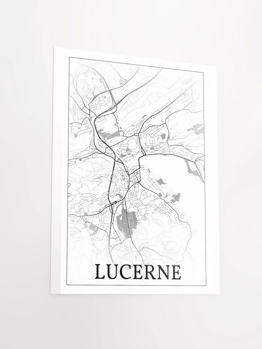 Lucerne, Switzerland, city map print product image (13)