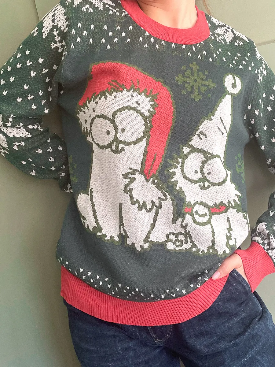 Christmas jumper cat clearance