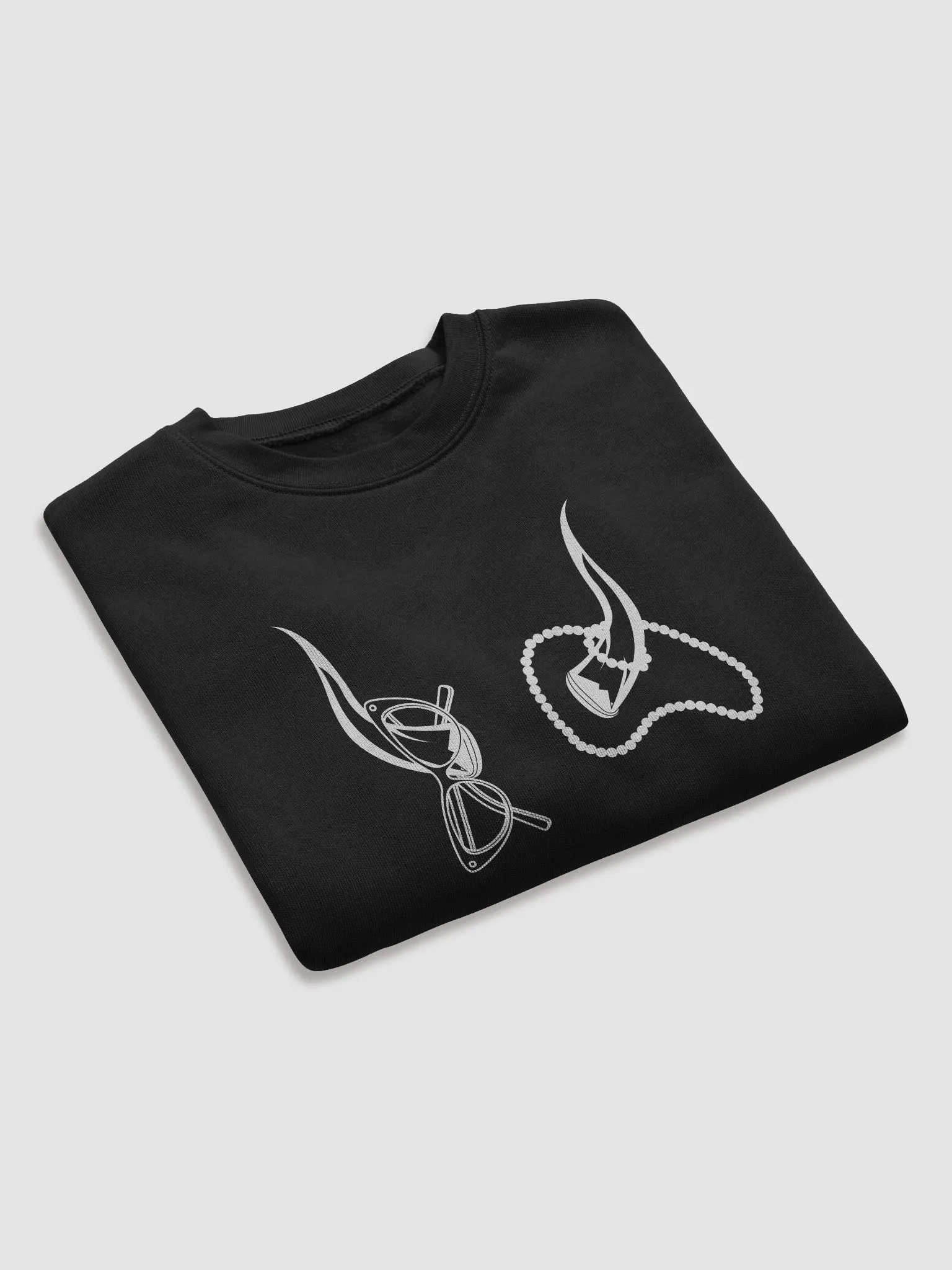 Horns, Glasses & Pearls Crop Sweatshirt product image (7)