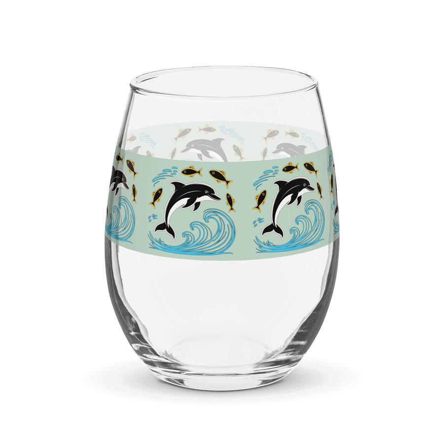 Dolphin Dance Stemless Wine Glass product image (4)