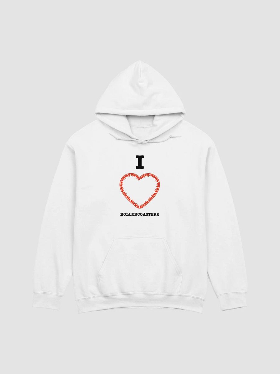 I Love Roller Coasters - White Hoody product image (2)