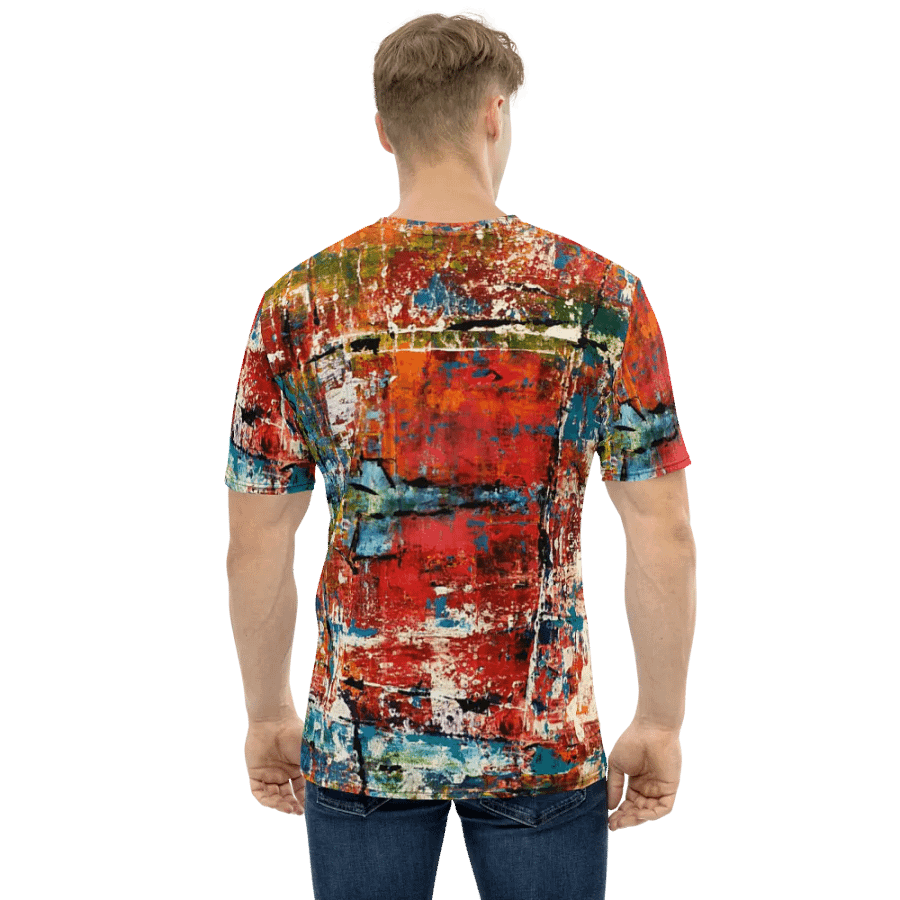 original abstract painting on all over printed tshirt product image (1)